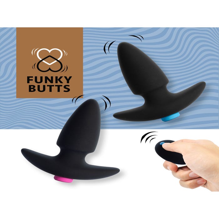 Kit de 2 Plugs Anal Vibrants Télécommandés pour Couple FunkyButts