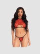 Ensemble 2 Pièces 81603 en Velours Léopard Rouge