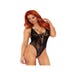 Body 89248 Dentelle Florale Laçage Noir