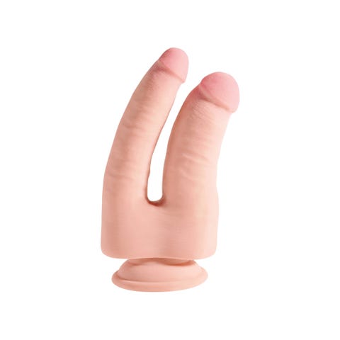 Dildo Ventouse Double Pénétration 24,1 cm Triple Density King Cock Plus 3D