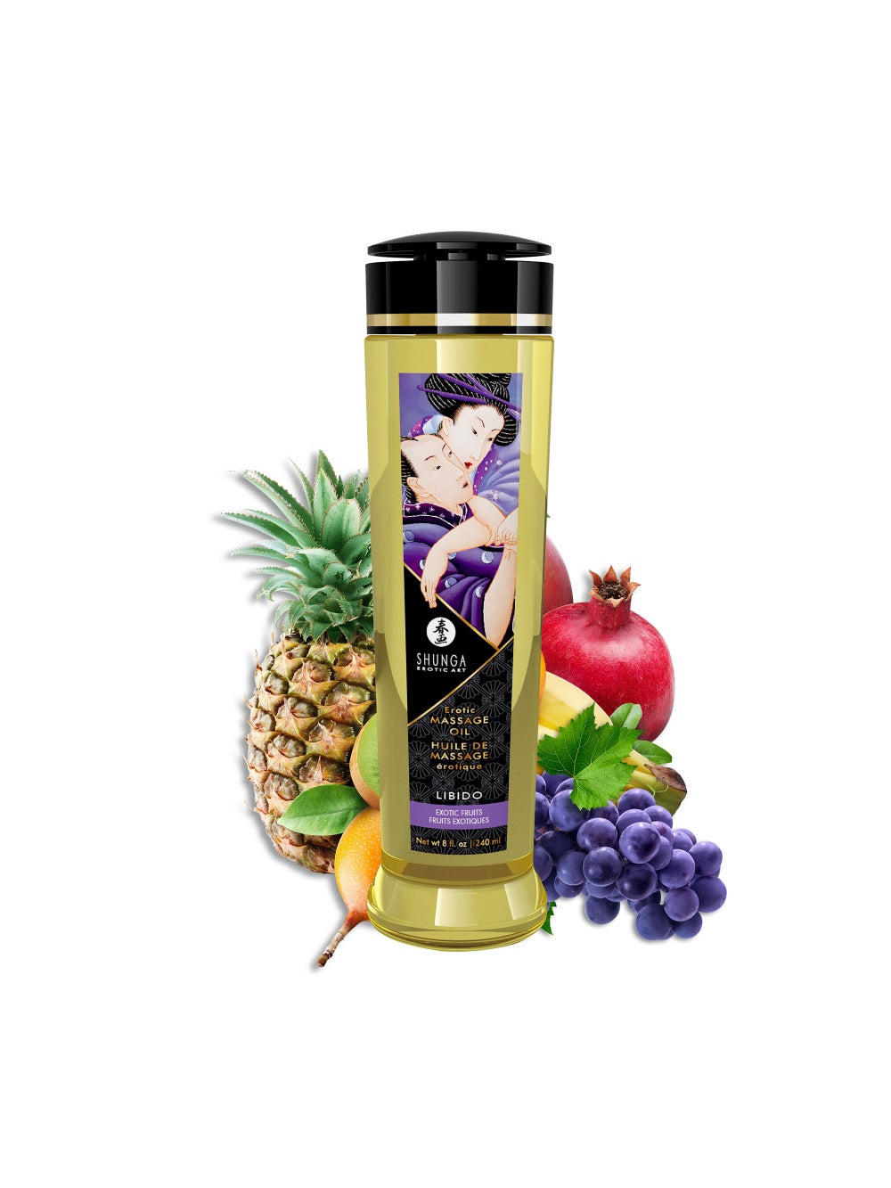 Huile de massage érotique Fruits exotiques Shunga 240 ml 4