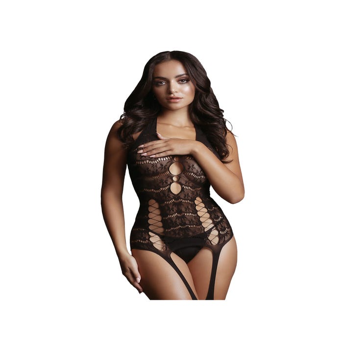 Combinaison Effet Porte-Jarretelles & Dentelle Noire