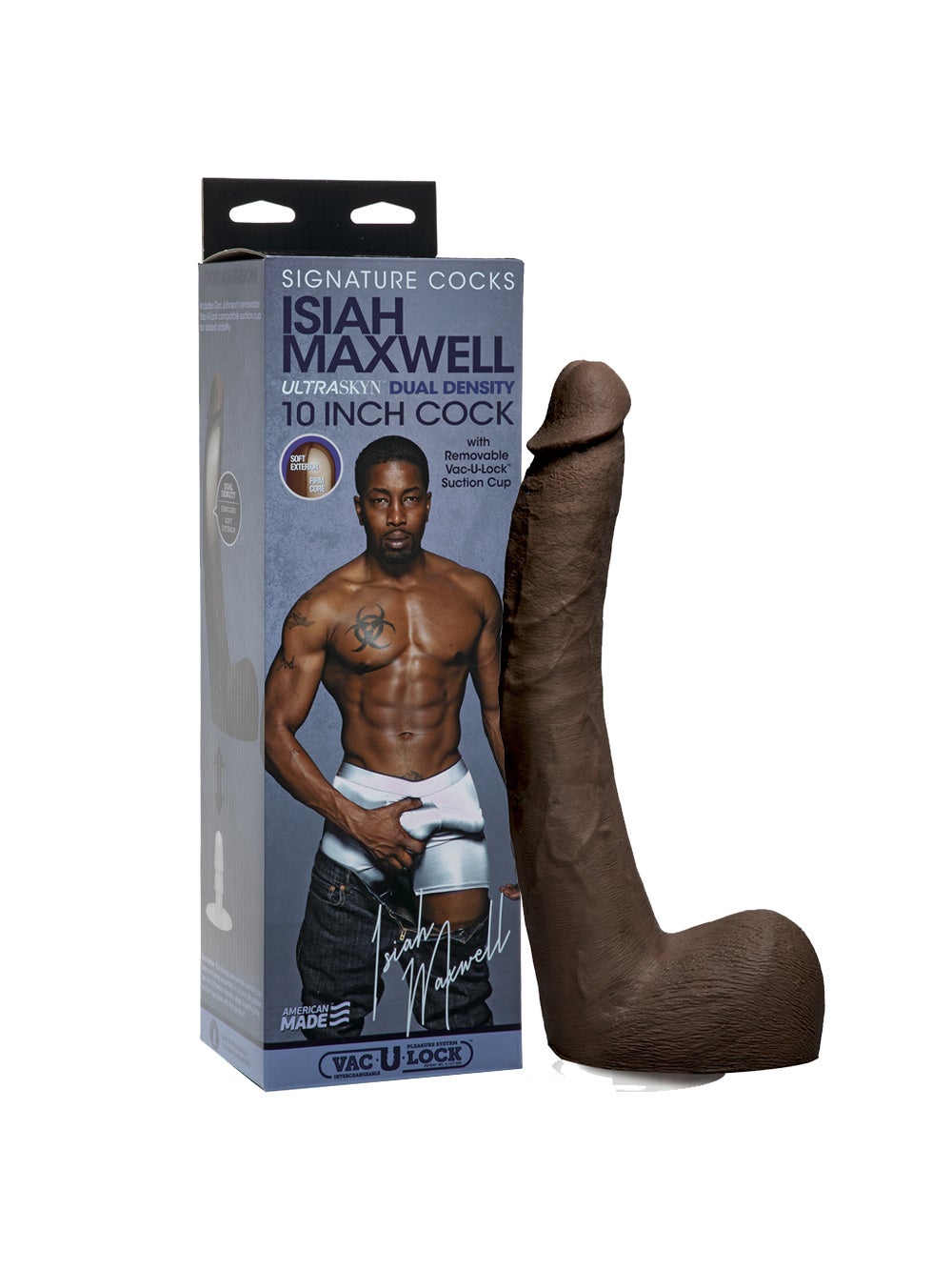Gode XXL avec testicules Isiah Maxwell 25,4 cm Signature Cock 4