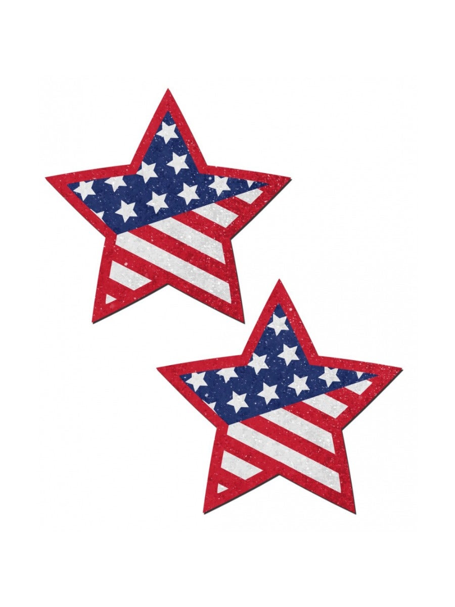 Caches-Tétons Étoile Drapeau Américain