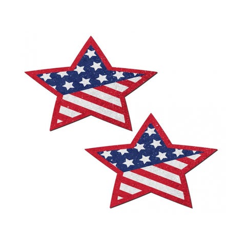 Caches-Tétons Étoile Drapeau Américain