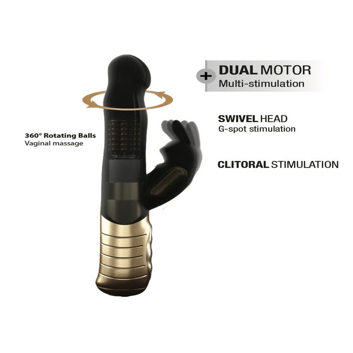 Stimulateur Rabbit Baby Rabbit Rechargeable Black & Gold Edition
