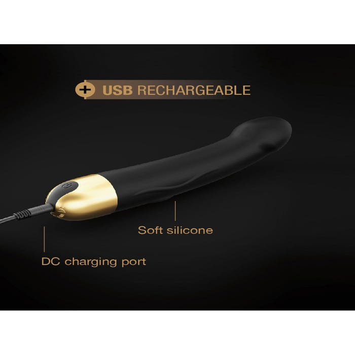 Vibromasseur Real Vibration M Rechargeable Black & Gold Edition