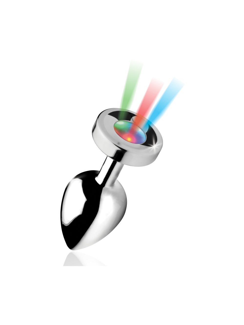 Plug anal métal lumineux Light Up large main product photo