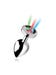 Plug anal métal lumineux Light Up large
