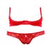 Ensemble 2 Pièces Dentelle Rouge
