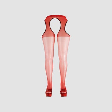Collant Ouvert Rouge