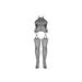 Combinaison Effet Porte-Jarretelles G316 Noire