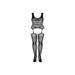Combinaison Effet Porte-Jarretelles G318 Noire