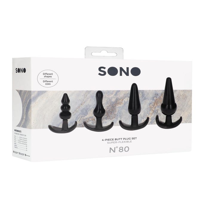 Kit de 4 Plugs Anal Super-Flexible N°80