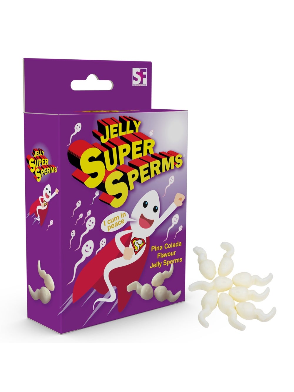 Bonbons Spermatozoïdes Jelly Piña Colada