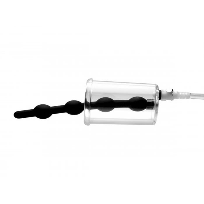 Plug Anal Perlé en Silicone avec Dispositif d'Aspiration