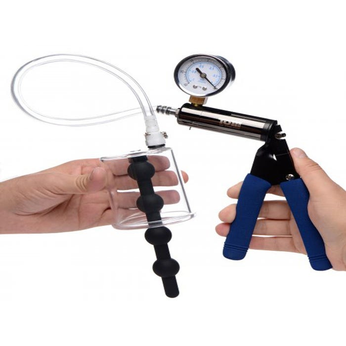 Plug Anal Perlé en Silicone avec Dispositif d'Aspiration