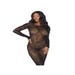Robe Longue 86800 Manches Longues & Résille Noire