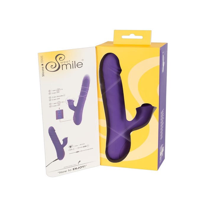 Stimulateur Rabbit Va-et-Vient et Rotatif Silicone Stars
