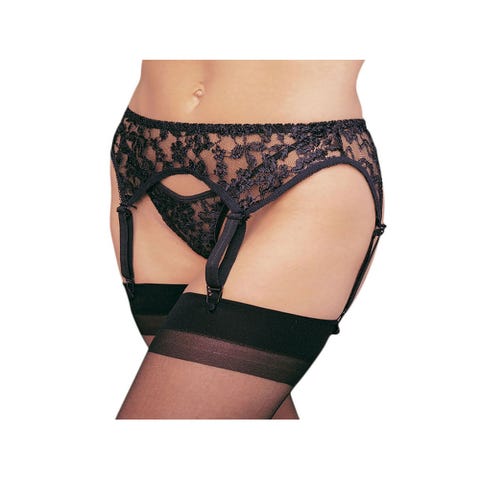 Ensemble Dentelle Porte-Jarretelles & String