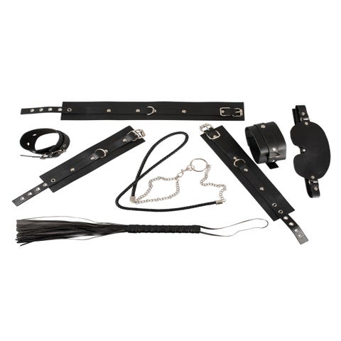 Kit BDSM avec Sac de Rangement Fetish 7 Pièces