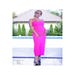 Robe Longue CR4379 Rose Fluo