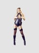 Body Dentelle & Effet Cuir Avec Menottes Noir