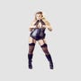 Body Dentelle & Effet Cuir Avec Menottes Noir