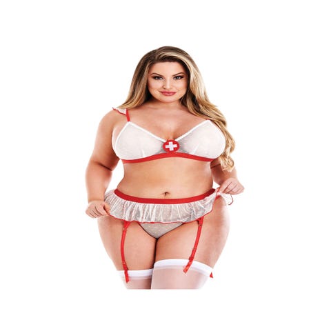 Costume Infirmière De Garde 3 Pièces Rouge & Blanc GT