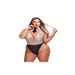 Costume étudiante sexy dentelle 2 pièces noir et gris GT