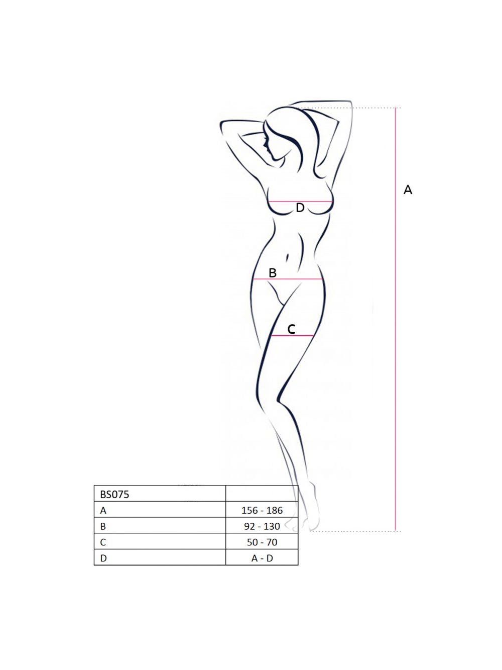 Combinaison Porte-Jarretelles BS074 Erotic Line Noire
