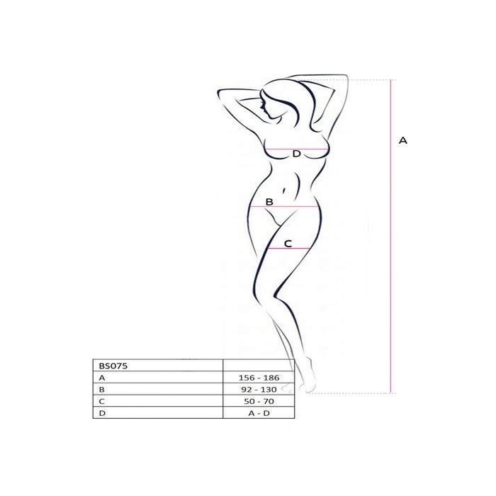 Combinaison Porte-Jarretelles BS074 Erotic Line Noire