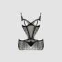 Nuisette Transparente Ouverte Dos Nu Devil Collection Noir