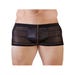 Boxer Effet Cuir & Transparence Fermeture Eclair Noir