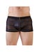 Boxer Effet Cuir & Transparence Fermeture Eclair Noir