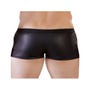Boxer Effet Cuir & Transparence Fermeture Eclair Noir