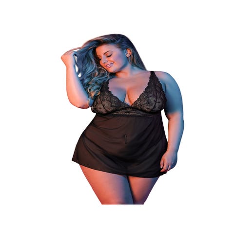 Nuisette Bady Doll Ouverte Noire GT