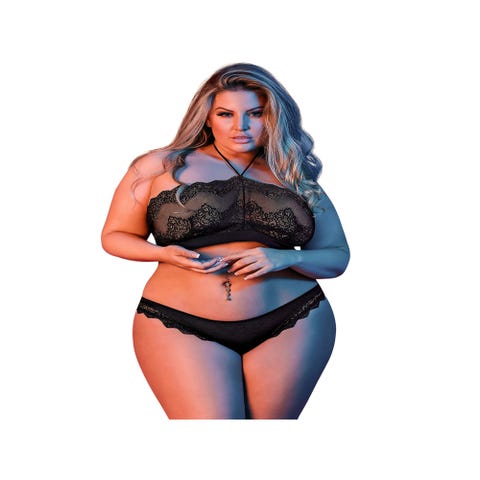 Ensemble 2 Pièces Bandeau Dentelle Noir GT