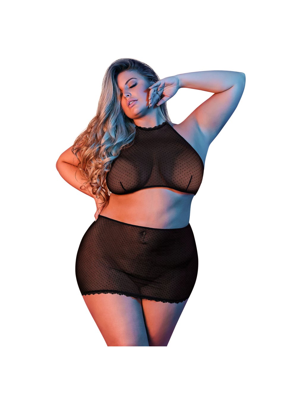 Ensemble Polka 2 Pièces Transparent Noir GT main product photo