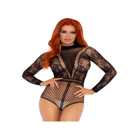Body Col Montant Dentelle Noir