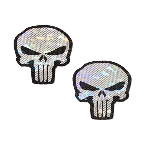 Caches-Tétons Punisher Brillants