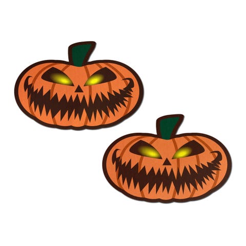 Caches-Tétons Citrouille Terrifiante Halloween