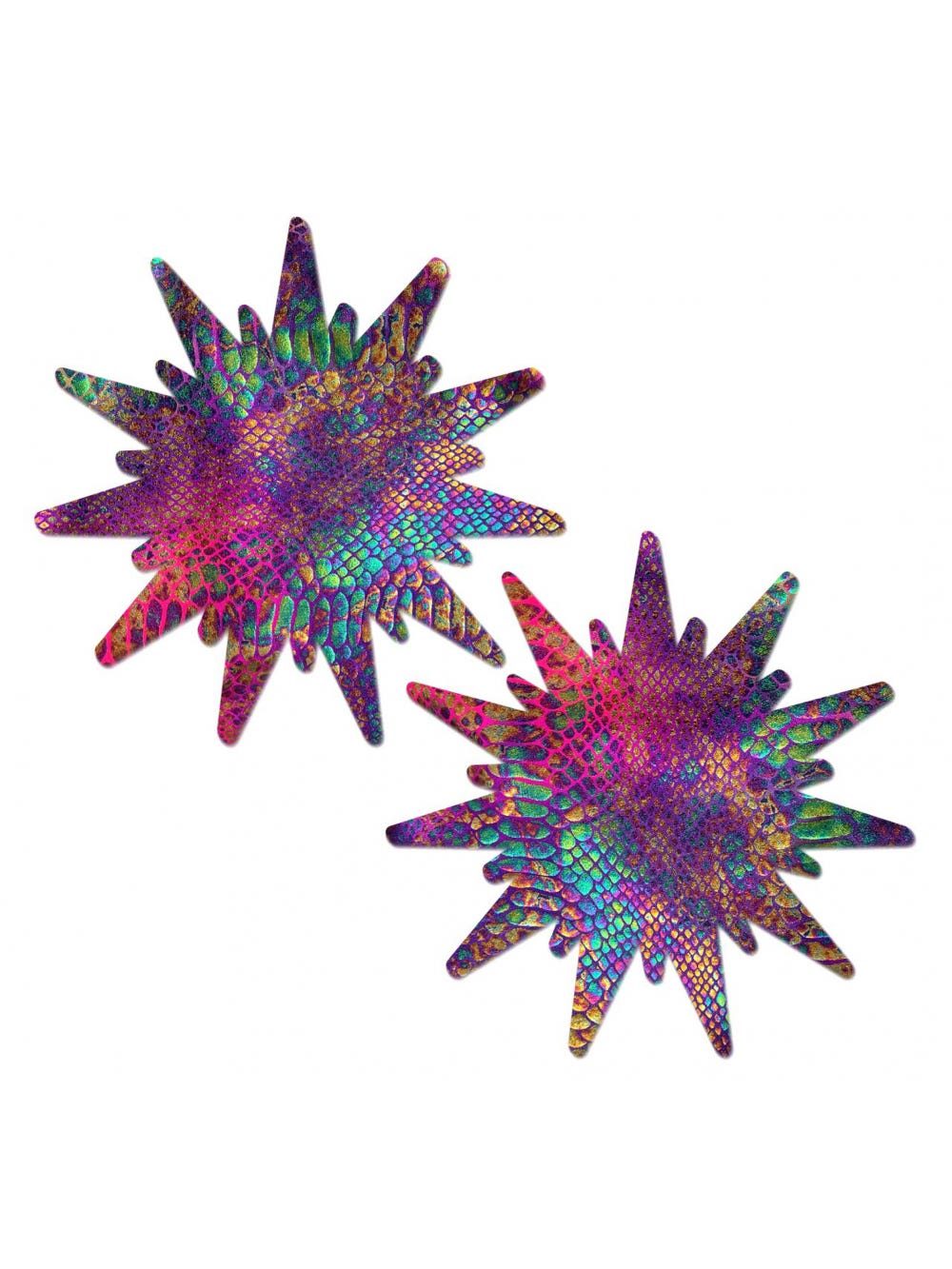 Caches-Tétons Cristaux Peau de Serpent Arc-En-Ciel  main product photo