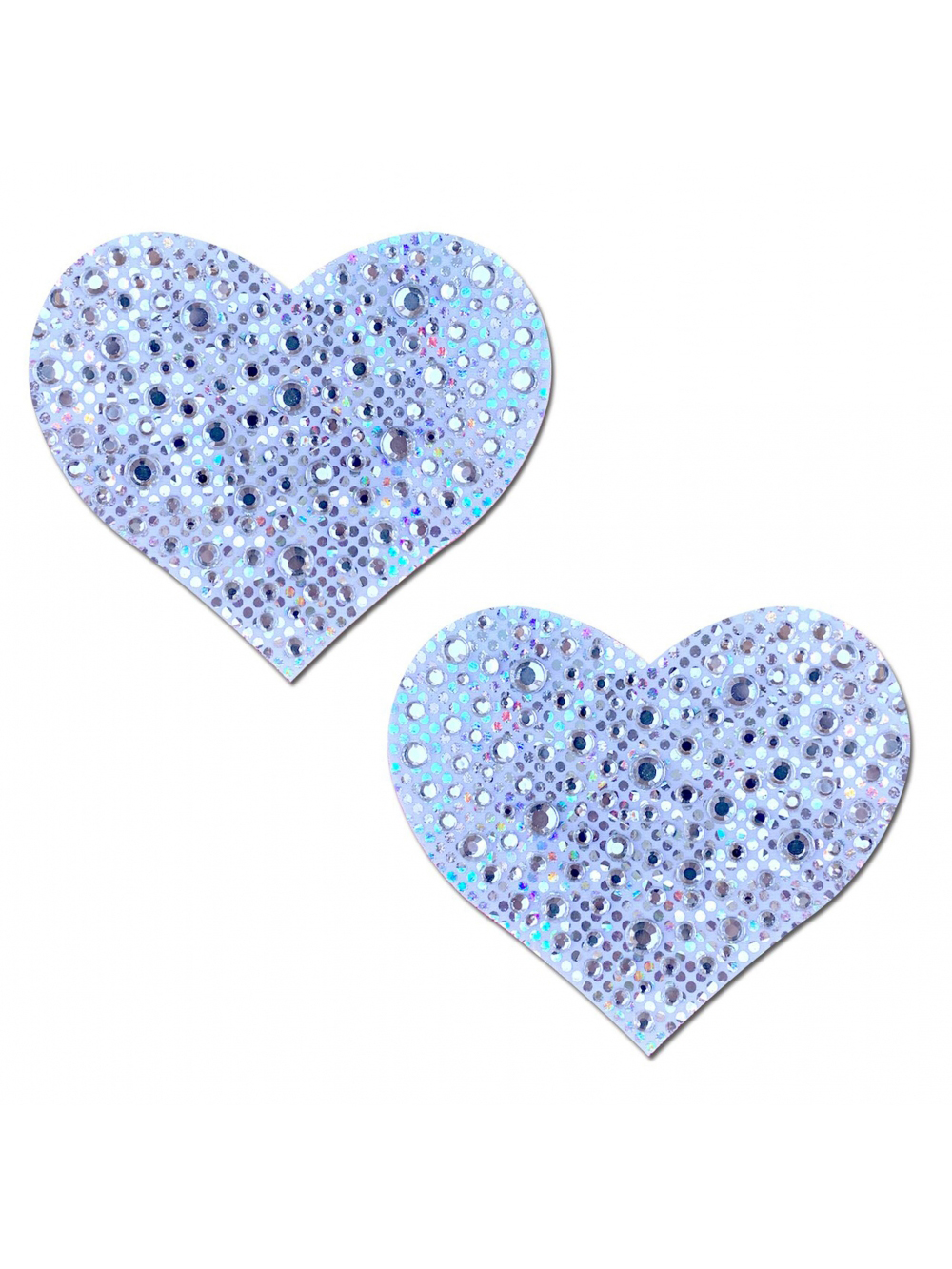 Caches-Tétons Coeur Cristal Blanc main product photo