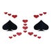 Kit Body Art Pique de Coeur Noir & Rouge