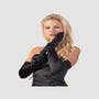 Gants Longs Satin Stretch Noirs