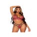 Ensemble 2 Pièces 81623 Lanières & Strass Bordeaux 