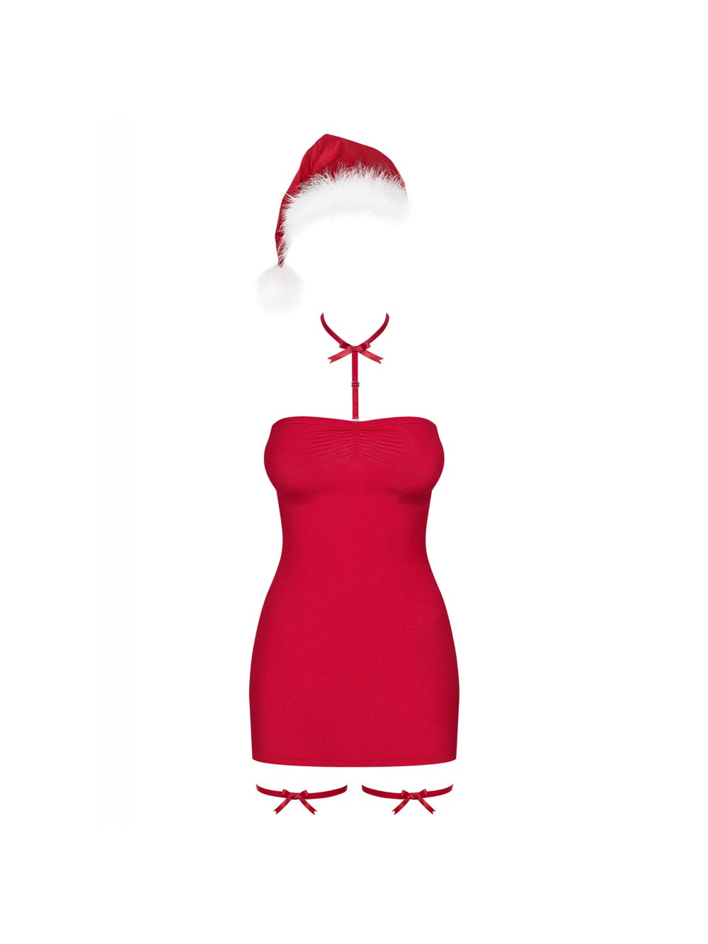 Nuisette Mère Noël Kissmas 3 Pièces Rouge