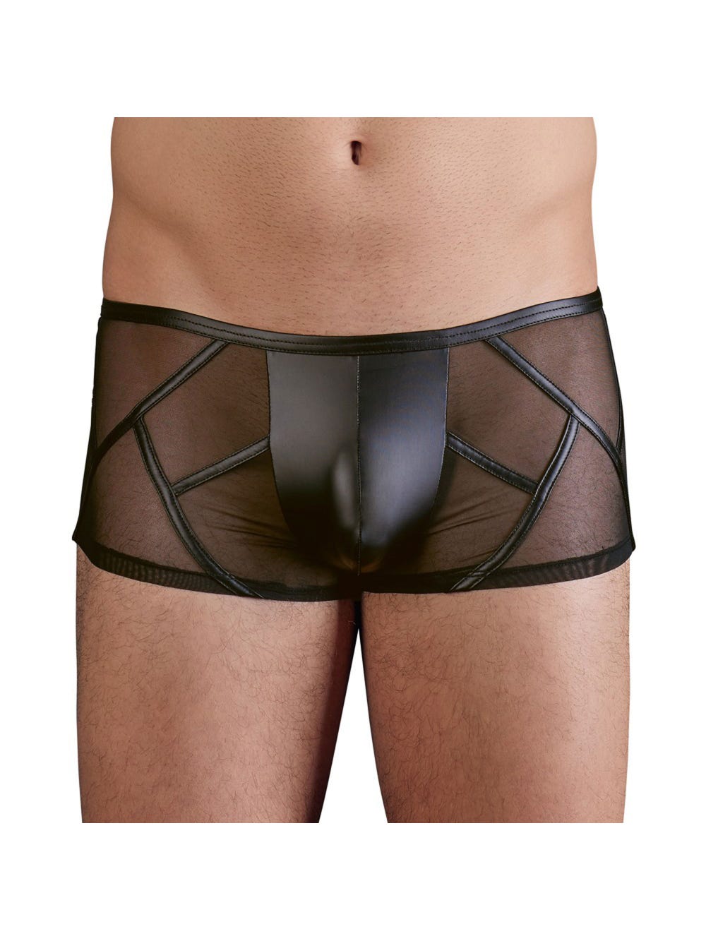 Boxer Wetlook Semi-Transparent Noir main product photo