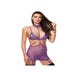 Guêpière Longue Lanières 2 Pièces Violette